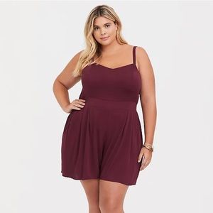 Torrid Burgundy Maroon Romper size 2